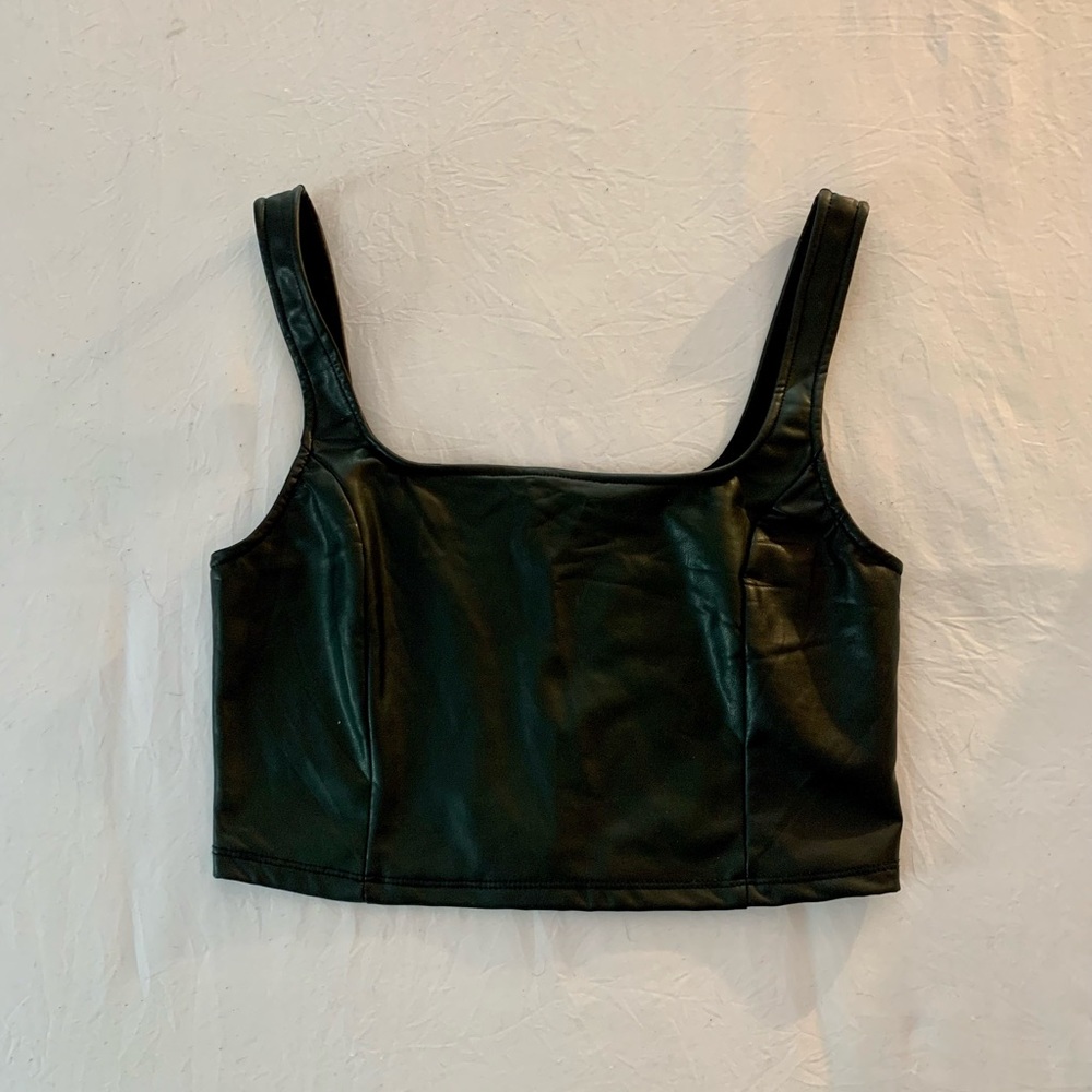 Leather Crop Top